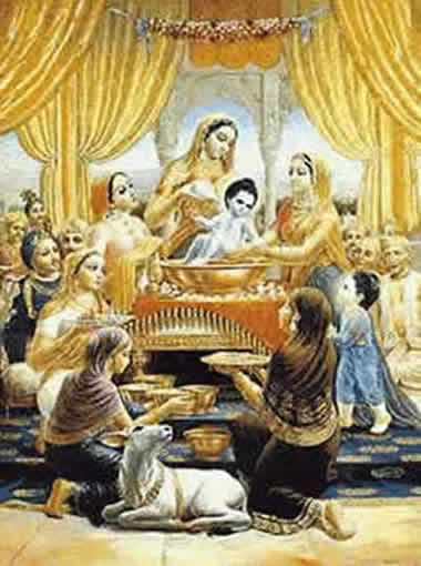 El
                                    Baño del Niño Krishna